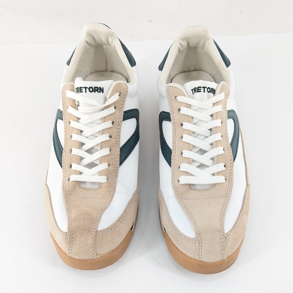 Tretorn Rawlins Low Top Sneakers Beige / Green Size 9 - Picture 6 of 10
